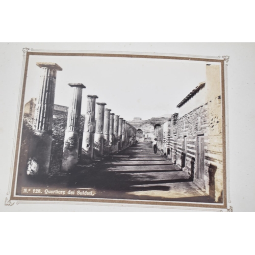 88 - A Vintage Souvenir Photograph Album of Pompei Containing Many Black and White Photographs