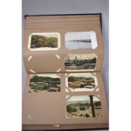 96 - An Edwardian Postcard Album Containing Colour and Monochrome Postcards, Mainly Buildings and Views