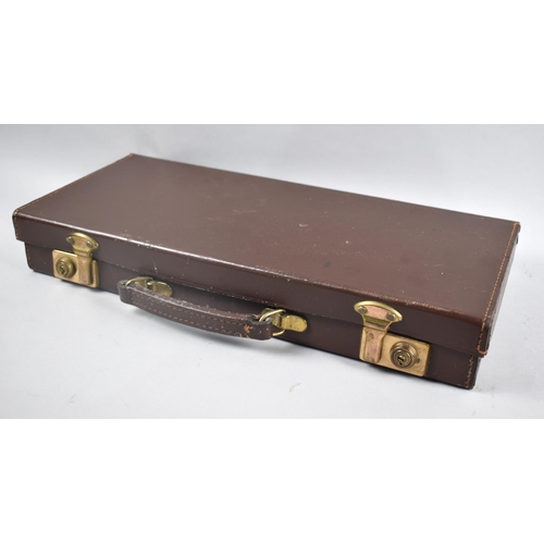 97 - A Vintage Leather Masonic Case (Empty) 45.5cms Wide