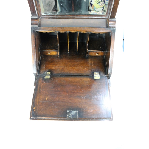 7 - An Unusual Edwardian Fall Front Ladies Bureau with Serpentine Front Having two Drawers, Fitted Top S... 