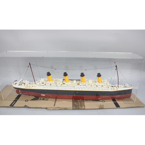 16 - A Lego Built Kit, Titanic, Number 10294 with Perspex Cover but No Base, (Unchecked For Completeness)