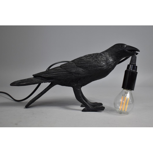 Crow holding light 2024 bulb lamp