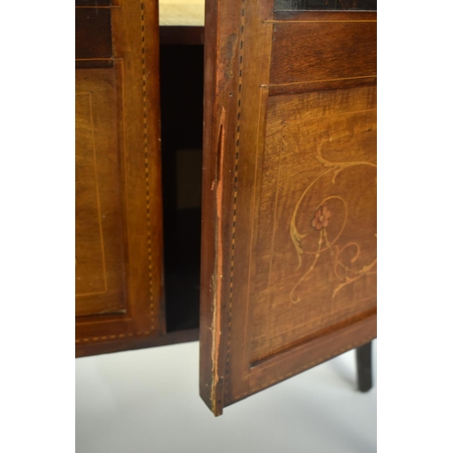 105 - An Edwardian Inlaid Mahogany Display Cabinet, 88cms Wide