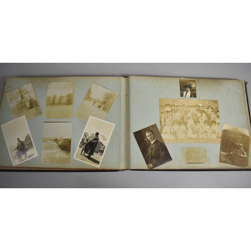 118 - A Late Victorian/Edwardian Photograph Album Detailing Family Pictures, Postcards Etc