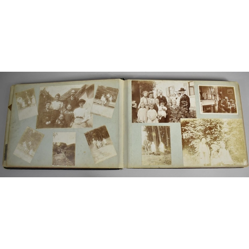 118 - A Late Victorian/Edwardian Photograph Album Detailing Family Pictures, Postcards Etc