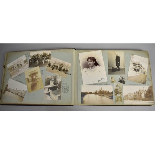 118 - A Late Victorian/Edwardian Photograph Album Detailing Family Pictures, Postcards Etc