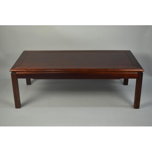 146 - A Modern Mahogany Rectangular Coffee Table, 119cms by 58cms