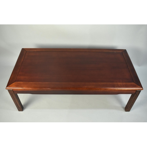 146 - A Modern Mahogany Rectangular Coffee Table, 119cms by 58cms