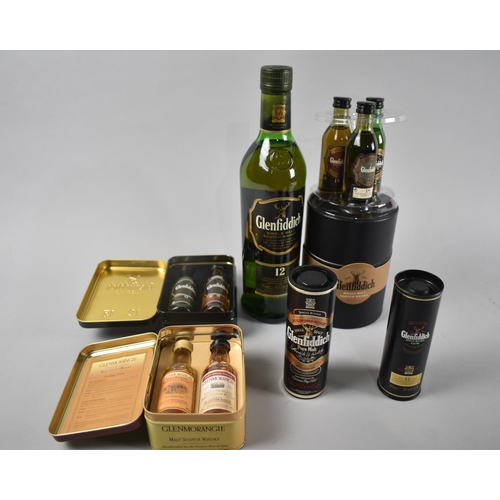 150 - A Collection of Glenfiddich Single Malt Whisky Items to include 70cl Bottle, Miniatures together wit... 