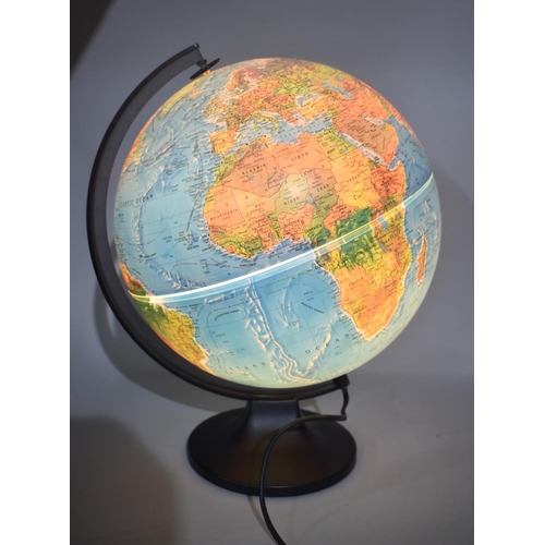 181 - A Modern Illuminated Globe by Scan-Globe, Denmark, 42cms High