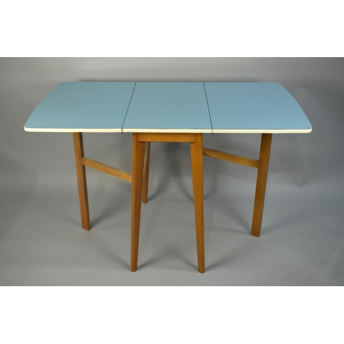 182 - A Mid 20th century Formica Top Drop Leaf Kitchen Table, 68cms Wide