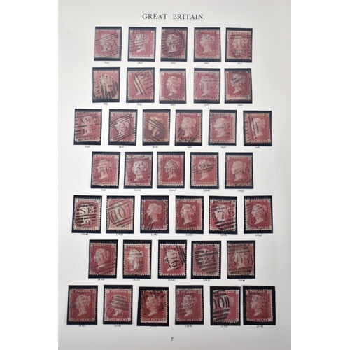 187 - A Sheet of 38 QV Penny Red Stamps, Consecutive Plate Numbers 83-120