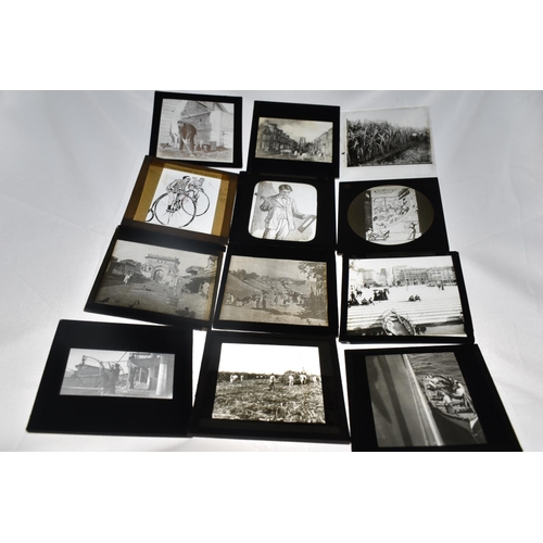 198 - A Collection of Various Monochrome Magic Lantern Slides, Photographic Plates, Glass Negatives Etc