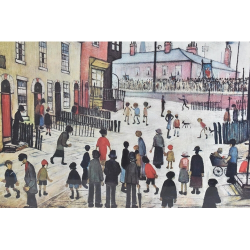 211 - A Framed Lowry Print, A Procession 1938, 60x43cms