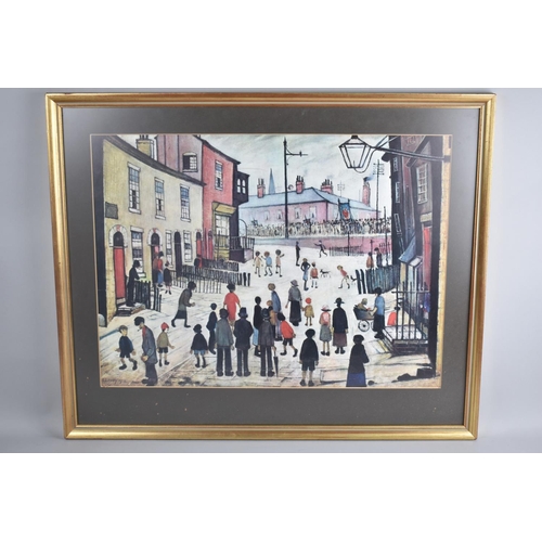 212 - A Framed Lowry Print, A Procession 1938