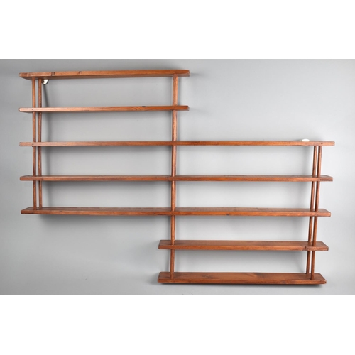 213 - A 20th Century Wall Hanging Display Shelf, 91cms Wide