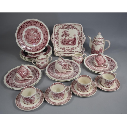 293 - A Collection of Various Masons Pink and White Transfer Printed Dinner and Teawares to include Vista ... 