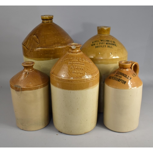 307 - A Collection of Various Large Brewers Bottles to include 'Elwell Williams & Co, Wine and Spirit Merc... 