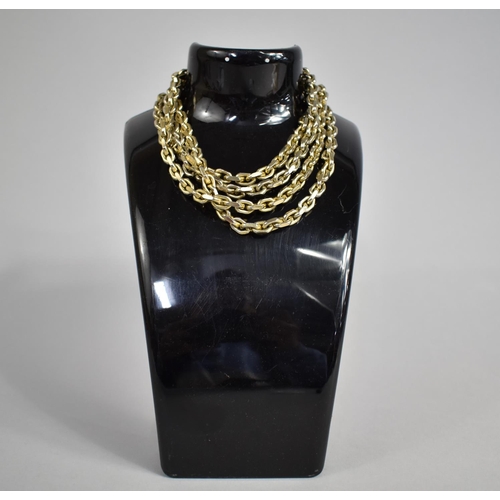 390 - A Vintage Grosse Gold Plated Heavy and Long Chain Necklace, c.1973