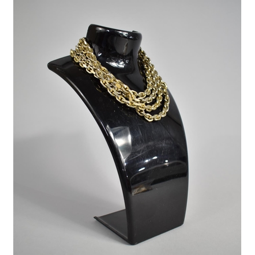 390 - A Vintage Grosse Gold Plated Heavy and Long Chain Necklace, c.1973