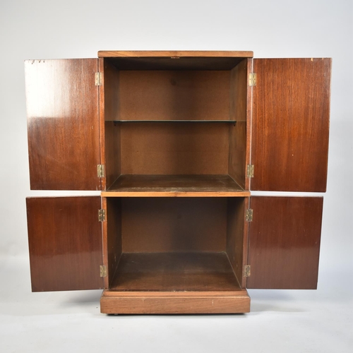 477 - A Mid/Late 20th Century Cocktail Cabinet, Missing Fitted Interior, 61cm wide