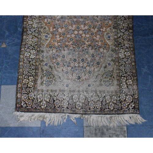 483 - A Patterned Rug, Worn, 141x88cms