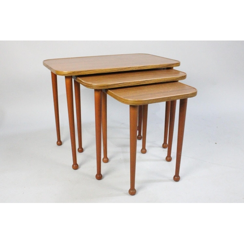 496 - A Mid 20th Century Nest of Three Tables, 56cms Wide