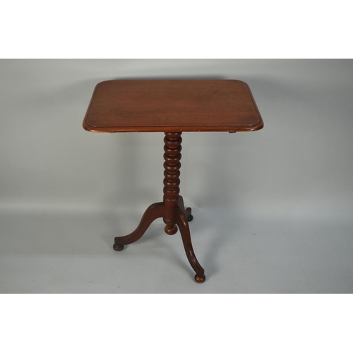 76 - A 19th Century Mahogany Rectangular Mahogany Snap Top Tripod Table, 61cms Wide