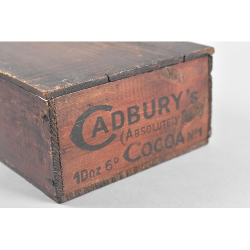 9 - A Late 19th Century Wooden Box for Cadbury's Absolutely Pure Cocoa No 1, 29.5cms Long