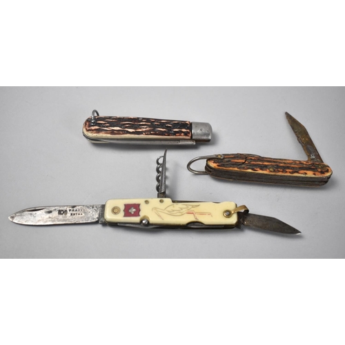 90 - A Collection of Three Vintage Pocket and Multi Tool Knives