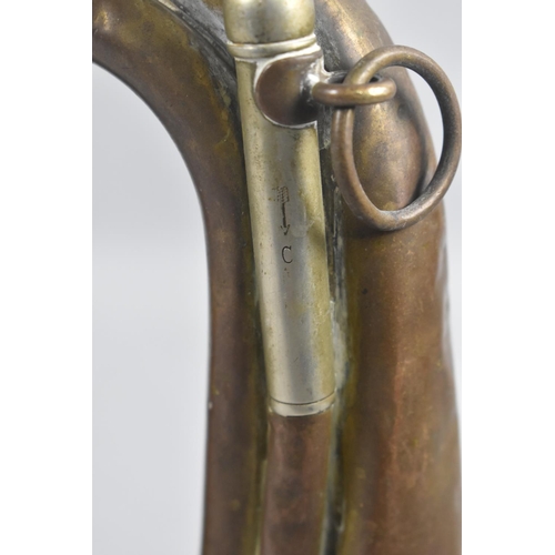 10 - A World War One Period German Bugle, the Mouthpiece Holder Stamped with Arrow and C, Missing One Cor... 