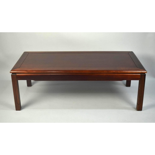 111 - A Modern Mahogany Rectangular Coffee Table, 119cms by 58cms