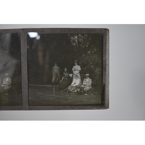 126 - A Collection of Various Magic Lantern Slides to Include Photographs of People, Church etc