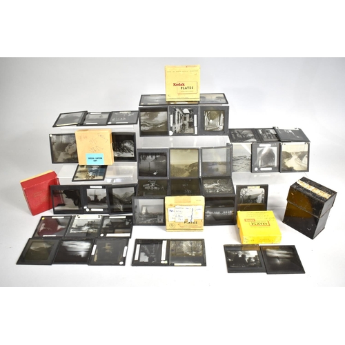 130 - A Collection of Various Monochrome Magic Lantern Slides, Isle of Man