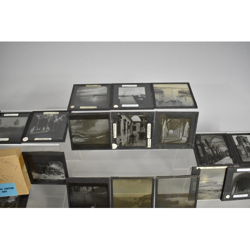 130 - A Collection of Various Monochrome Magic Lantern Slides, Isle of Man