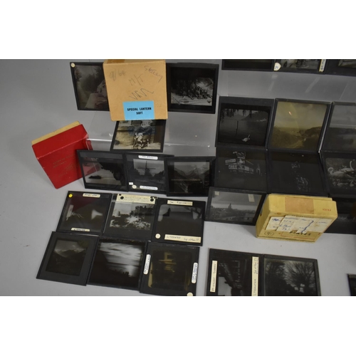 130 - A Collection of Various Monochrome Magic Lantern Slides, Isle of Man