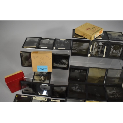 130 - A Collection of Various Monochrome Magic Lantern Slides, Isle of Man