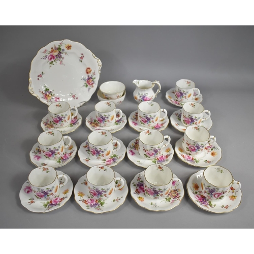 259 - A Royal Crown Derby 'Derby Posies' Pattern Coffee Set to Comprise Thirteen Cans, Thirteen Saucers, M... 