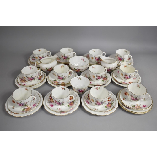 262 - A Royal Crown Derby 'Derby Posies' Tea Set to Comprise Twelve Cups, Saucers, Side Plates, Milk Jugs,... 