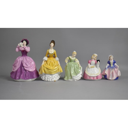 270 - A Collection of Five Royal Doulton Figures, Lady Pamela, Coralie, Fair Maiden, Cookie and Dinky Do