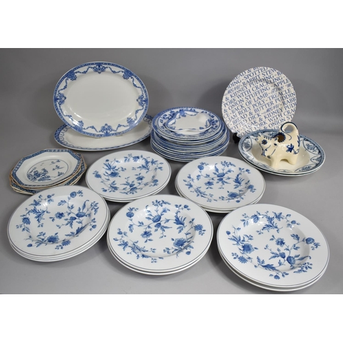 274 - A Collection of Various Blue and White to Comprise Set of Ten Wedgwood Home Mikado Bowls, Part Dinne... 