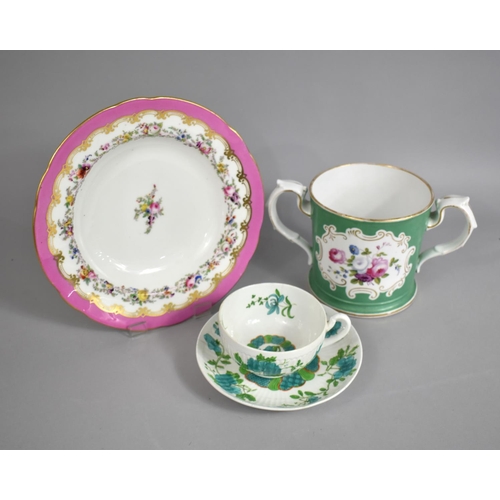 287 - A Collection of 19th Century Porcelain to Comprise a Coalport Felt Spar Cup and Saucer Decorated wit... 