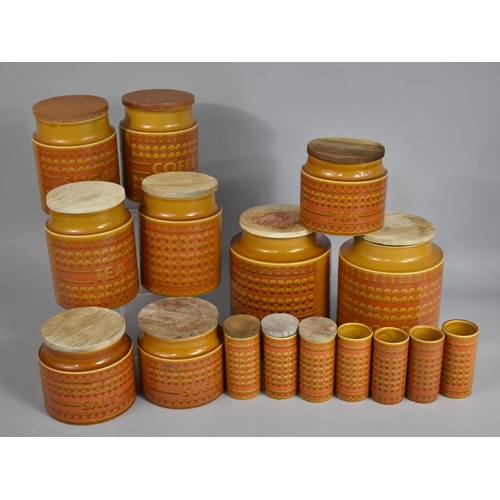 291 - A Collection of Hornsea Saffron Pattern Storage Jars to Include Large, Medium and Small Examples and... 