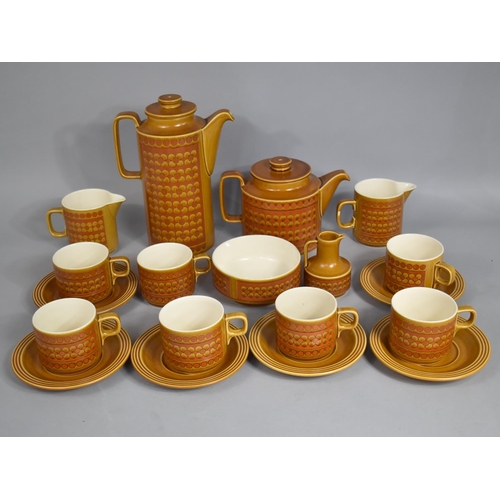 293 - A Hornsea Saffron Service to Comprise Coffee Pot, Teapot, Saucers, Cups, Bowl, Jugs etc