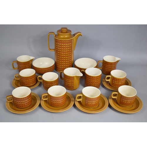 294 - A Hornsea Saffron Service to Comprise Coffee Pot, Saucers, Cups, Bowls, Jugs etc