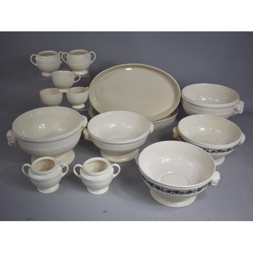 296 - A Collection of Wedgwood Queen's Ware Edme and Stratford Dinner Wares to Comprise Tureens, Large Ova... 