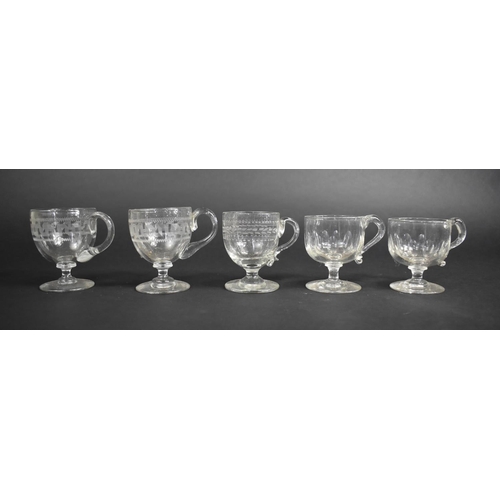 331 - A Collection of Five Various 19th/20th Century Custard Glasses, 8cm high