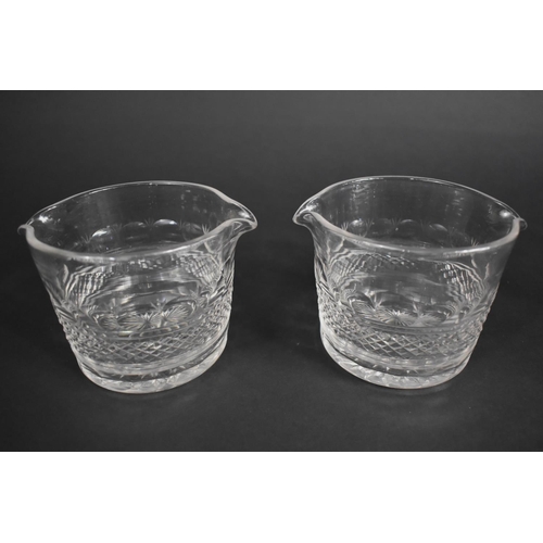 333 - A Pair of 19th/20th Century Cut Glass Rinsers, 9.5cm high