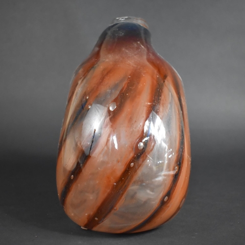 339 - A Heavy Studio Art Glass 'Scale' Vase, 25cm High