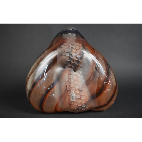 339 - A Heavy Studio Art Glass 'Scale' Vase, 25cm High